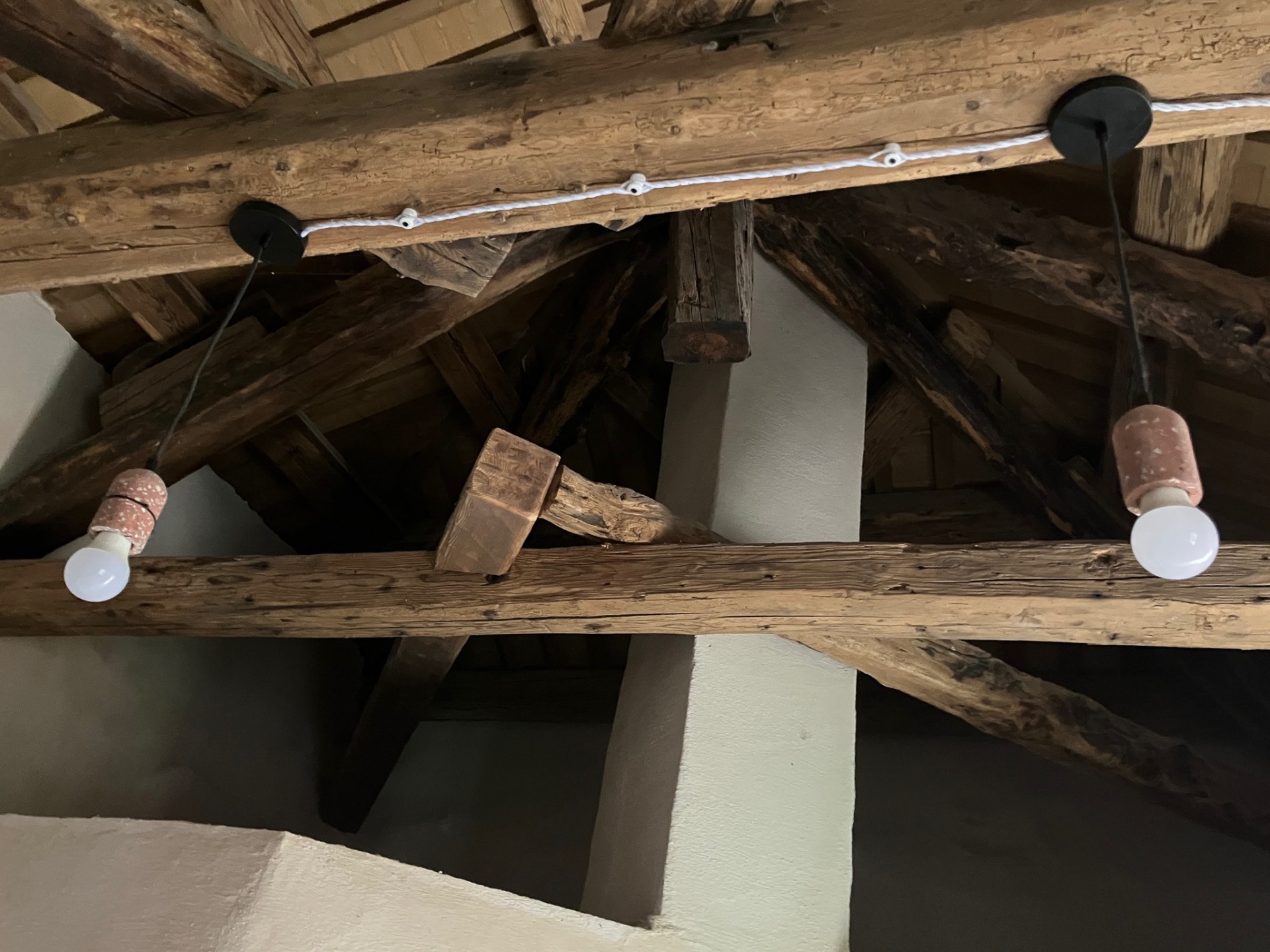 Le travi a vista del sottotetto